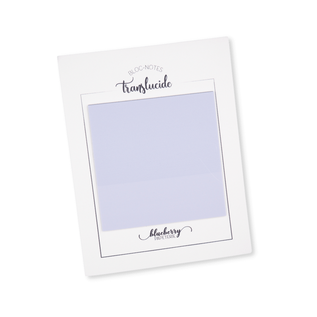 Bloc notes autocollant translucide- Lavande – Blueberry Papeterie