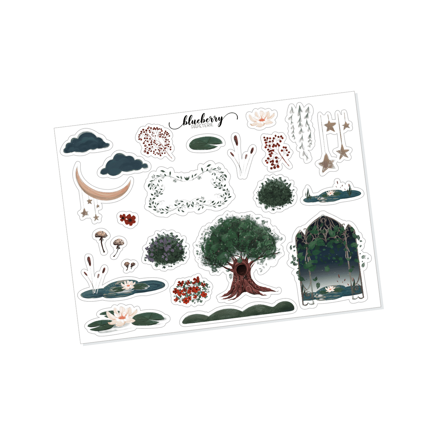 Collection d'autocollants Forêt magique - Blueberry Papeterie