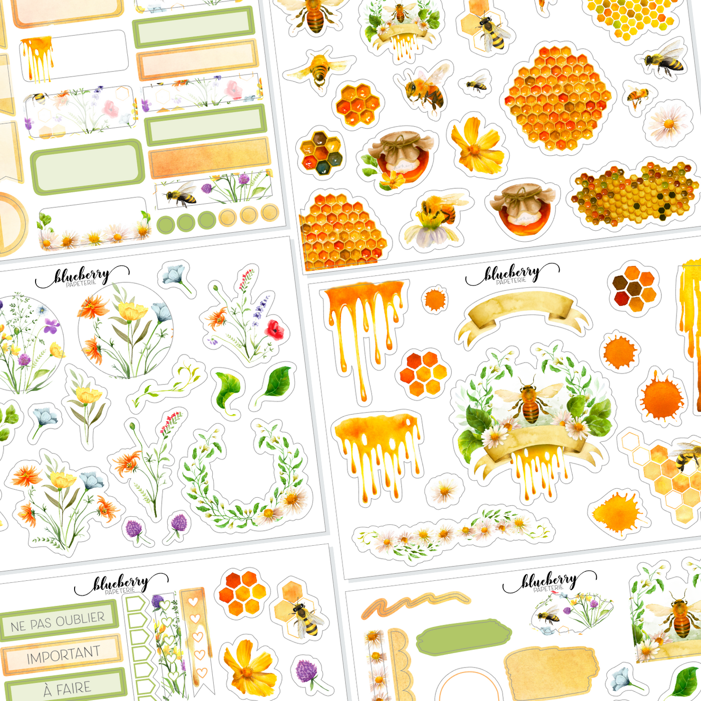 Honey Spring Sticker Collection