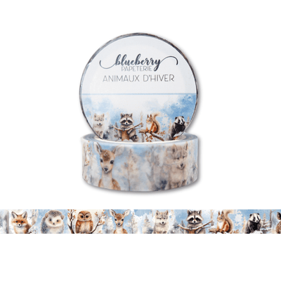Ruban Washi - Animaux d'hiver - Blueberry Papeterie